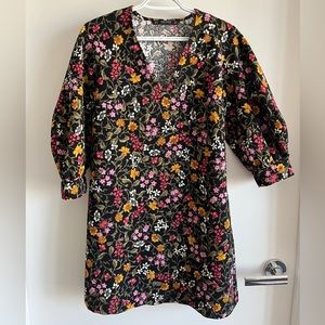 ZARA dress with puff arms, size S